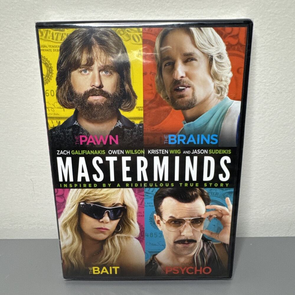 Masterminds (DVD, 2017) Zach Galifianakis Owen Wilson SEALED **BRAND NEW
